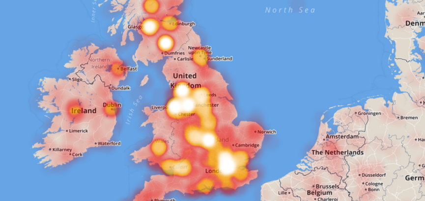 Location: mapping mentions Tesco's Wigan Light Show advert