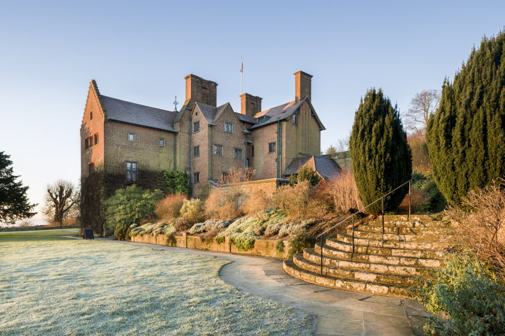 The house in January at Chartwell, Kent. The gardens at Chartwell reflect former owner Winston Churchill's love of the landscape and nature including the lakes he created.