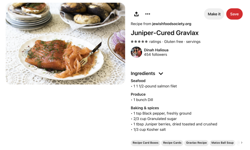 Gravlax recipe on Pinterest