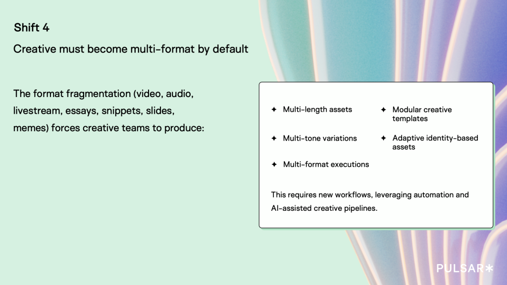 Creative must become multi-format by default 