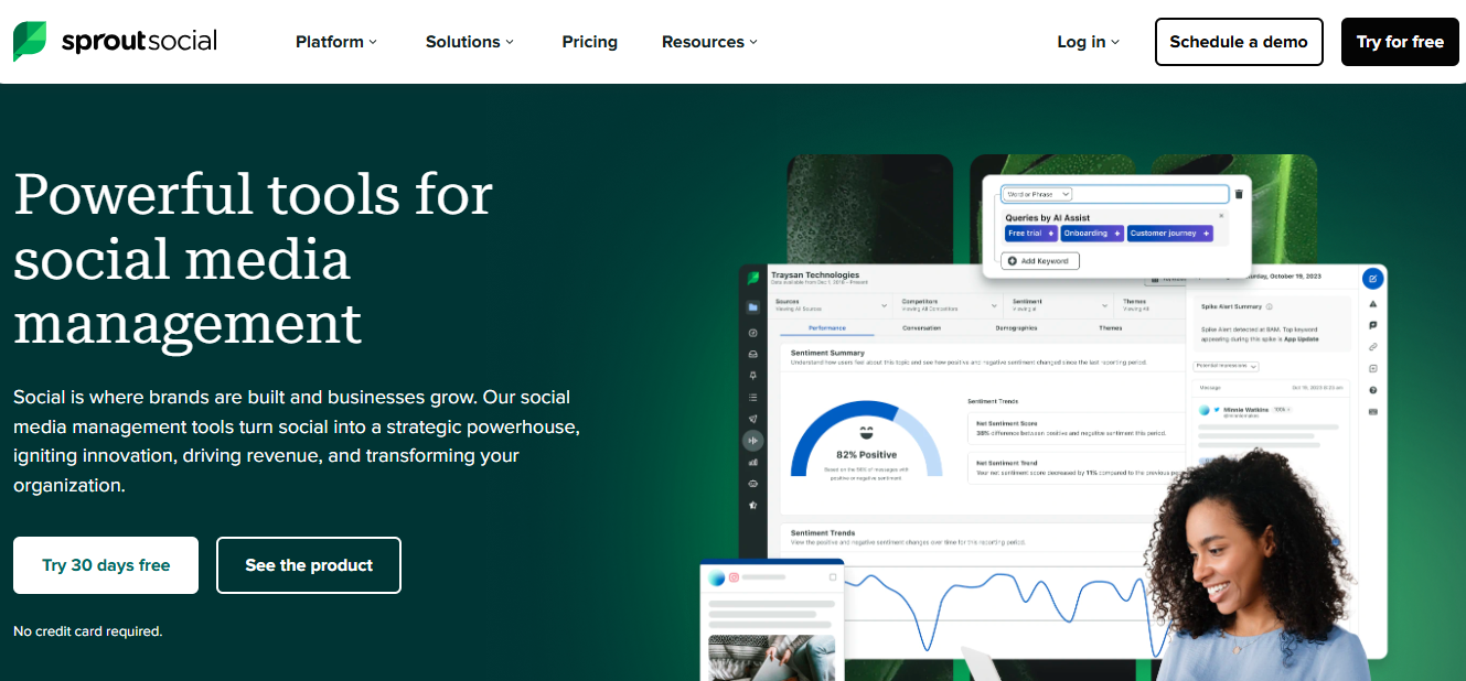 Image showing the Sprout Social webisite 